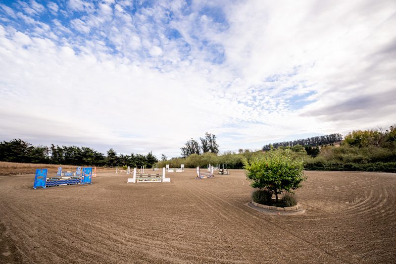 Outdoor Riding Arena with Jumps