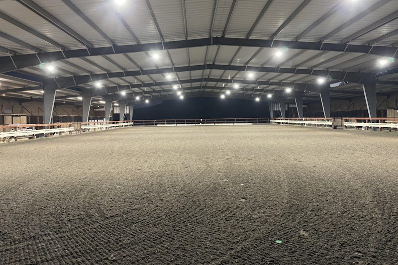 indoor riding arena lighted